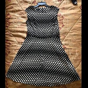 Black and white polka dot dress